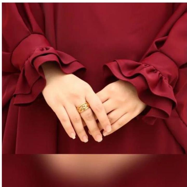 مانتو عبایی کرپ الیزه مدل نیلو با مچ خاص و زیبا